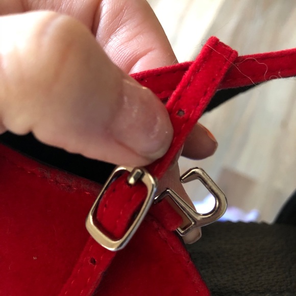 Red & Black Heels w/ Silver Toe (salsa dance) - Picture 6 of 8